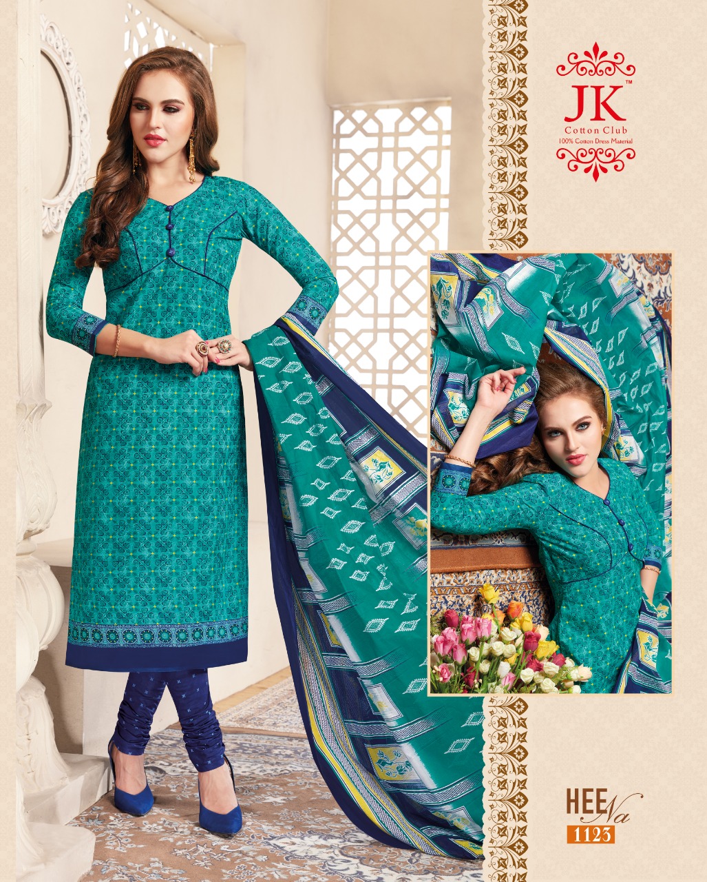 J K Heena Vol 11 Cotton Printed Dress Material 