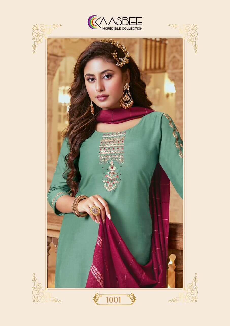 Kaasbee Saanvi vol 1 Embroidery Kurti Pant Dupatta Set Catalog, Buy Kaasbee Saanvi vol 1 Embroidery Kurti Pant Dupatta Set Full Catalog in Wholesale Price Online