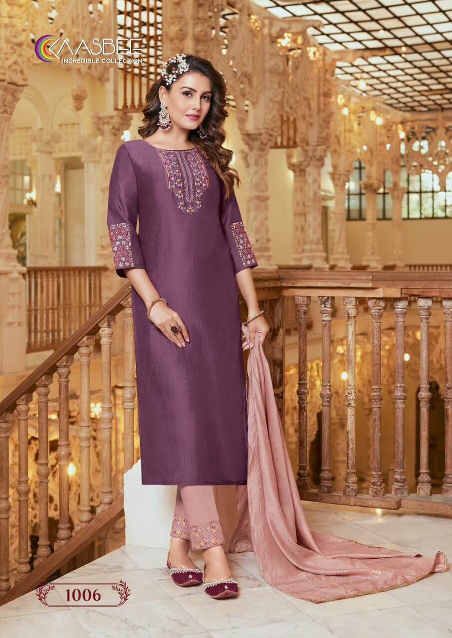 Kaasbee Saanvi vol 1 Embroidery Kurti Pant Dupatta Set Catalog, Buy Kaasbee Saanvi vol 1 Embroidery Kurti Pant Dupatta Set Full Catalog in Wholesale Price Online