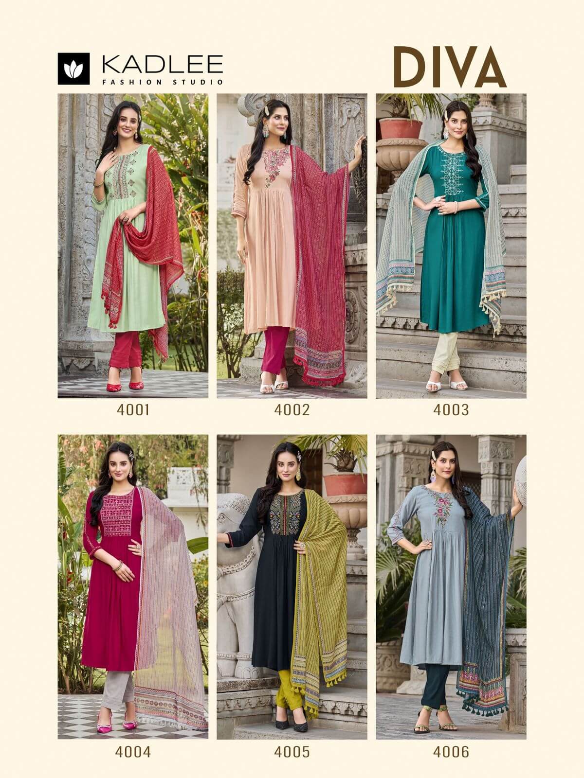 Kadlee Diva Top Bottom Dupatta Set Catalog in Wholesale Price, Buy Kadlee Diva Top Bottom Dupatta Set Full Catalog in Wholesale Price Online From Aarvee Creation