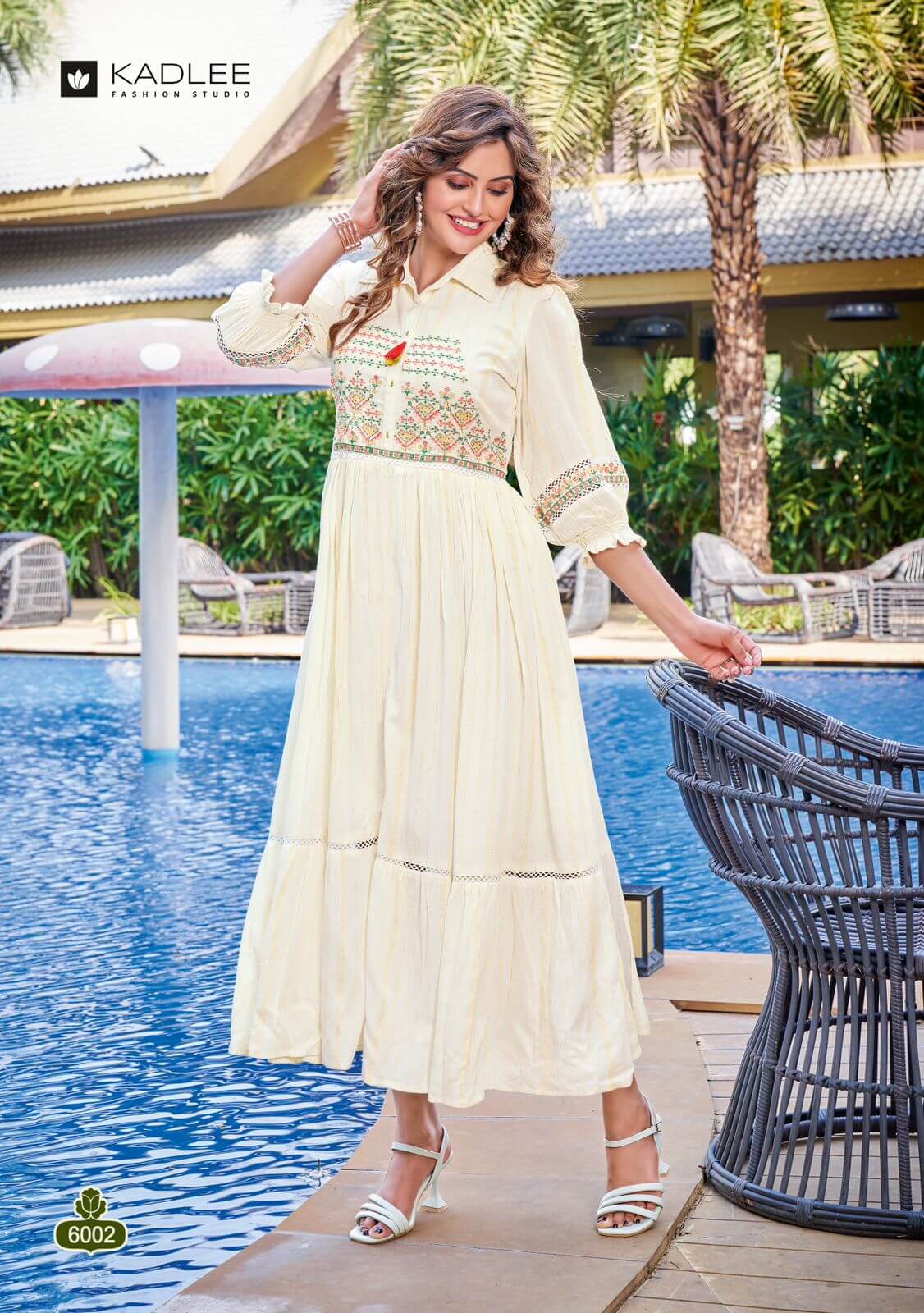 Kadlee Jennifer Rayon Wrinkle Fabric Gown Kurti Catalog, Buy Kadlee Jennifer Rayon Wrinkle Fabric Gown Kurtis Full Catalog at Wholesale Price Online