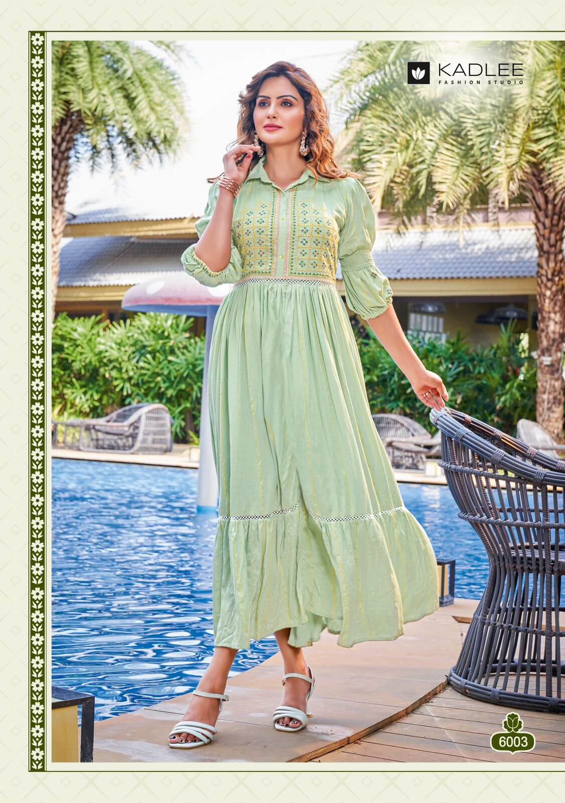 Kadlee Jennifer Rayon Wrinkle Fabric Gown Kurti Catalog, Buy Kadlee Jennifer Rayon Wrinkle Fabric Gown Kurtis Full Catalog at Wholesale Price Online