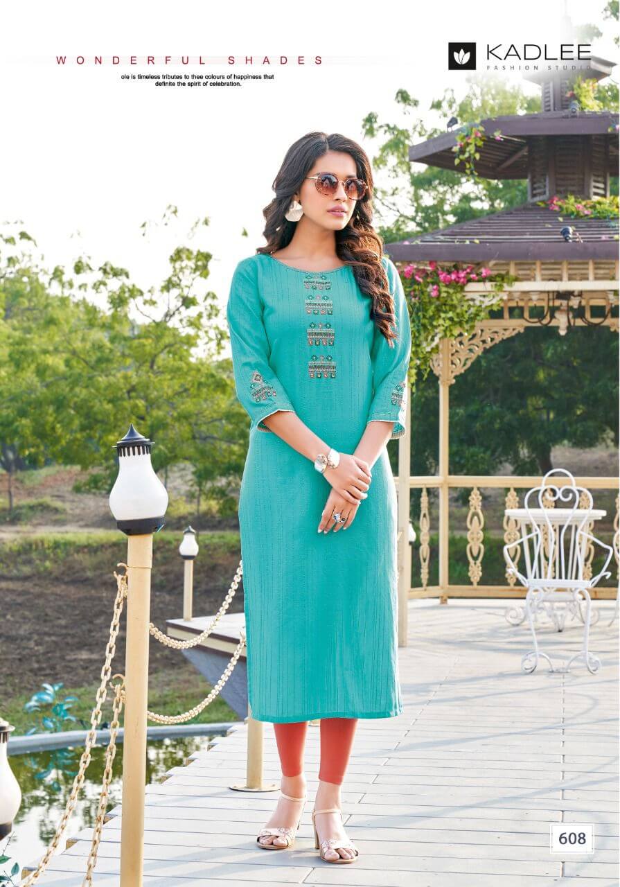 Kadlee Kashish vol 6 Rayon Lurex Kurtis Catalog, Buy Full Catalog of Kadlee Kashish vol 6 at wholesale price for Business