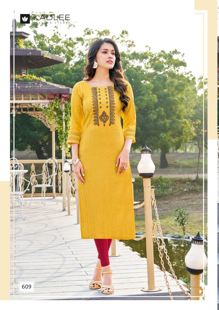 Kadlee Kashish vol 6 Rayon Lurex Kurtis Catalog, Buy Full Catalog of Kadlee Kashish vol 6 at wholesale price for Business