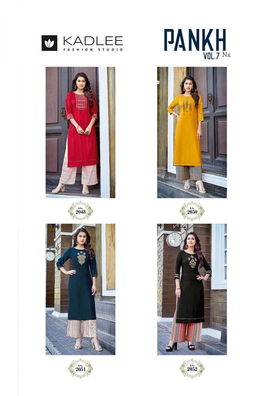 Kadlee Pankh vol 7 Nx Kurti with Plazzo Set Catalog in Wholesale, Buy Kadlee Pankh vol 7 Nx Kurti with Plazzo Set Full Catalog in Wholesale Price Online From Vadodara, Gujarat