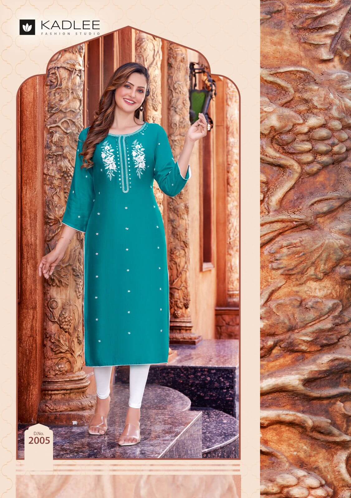 Kadlee Toran Rayon Weaving Kurtis Catalog in Wholesale, Buy Kadlee Toran Rayon Weaving Kurtis Full Catalog in Wholesale Price Online From Aarvee Creation