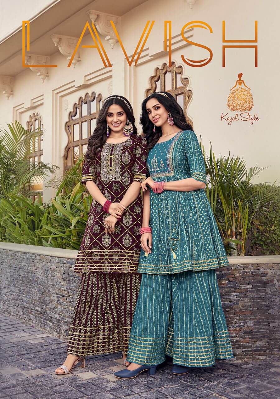 kajal Style Lavish Vol 1 Cotton Kurti With Sharara Wholesale Catalog