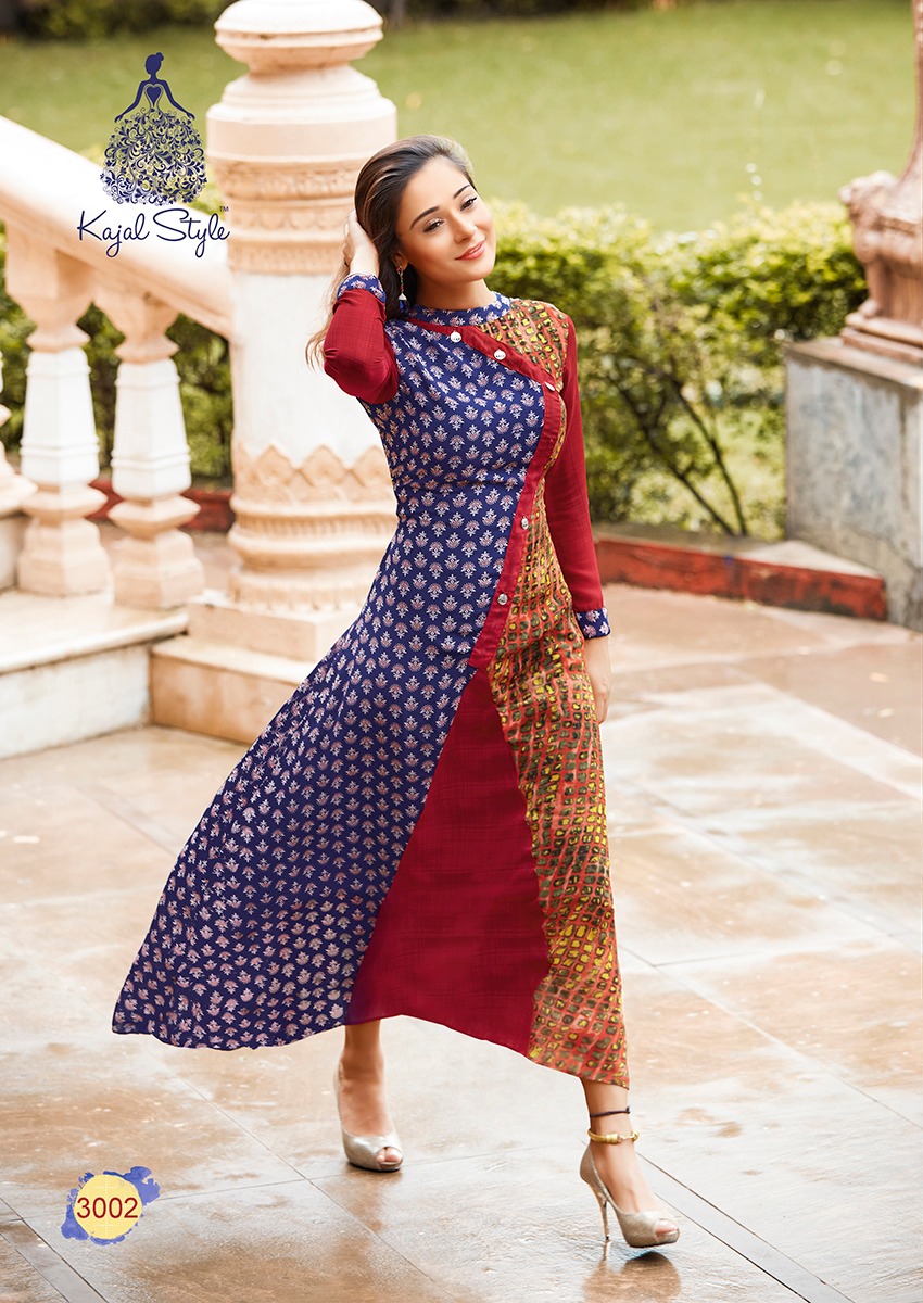 KAJAL STYLE FASHION BLOSSOM VOL 3 WEIGHT LESS GEORGETTE FANCY KURTIS CATALOG