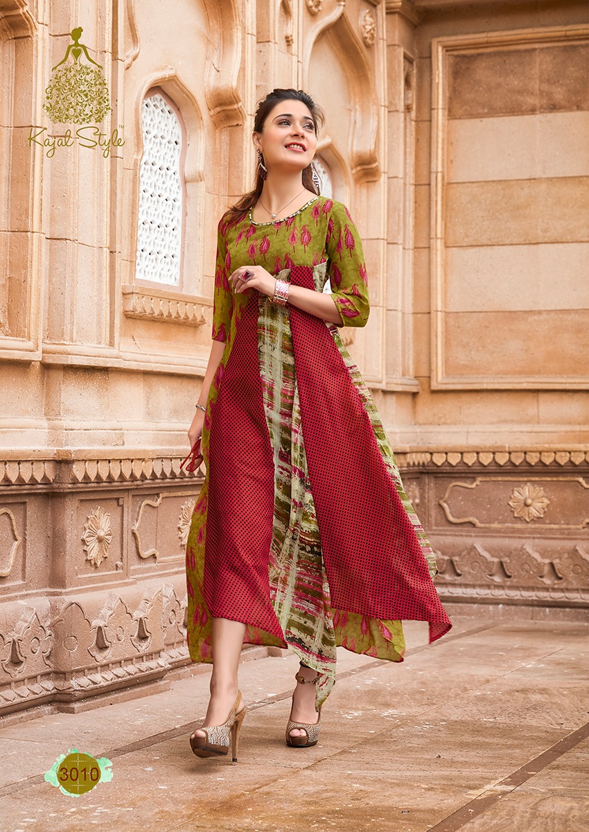 KAJAL STYLE FASHION BLOSSOM VOL 3 WEIGHT LESS GEORGETTE FANCY KURTIS CATALOG