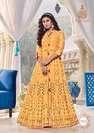 Kajal Style Colorbar 7 Gown Wholesale Catalog, Buy Full Catalogue of Designer Gown Colorbar vol 7 by Kajal Style at Wholesale Rate