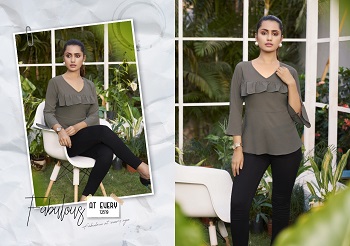 Ladies Short Tops Wholesale Catalog Topsy By Kalaroop Brand, Purchase Eight Designs and Colours Western Tops In Wholesale Price For Reselling in Retail