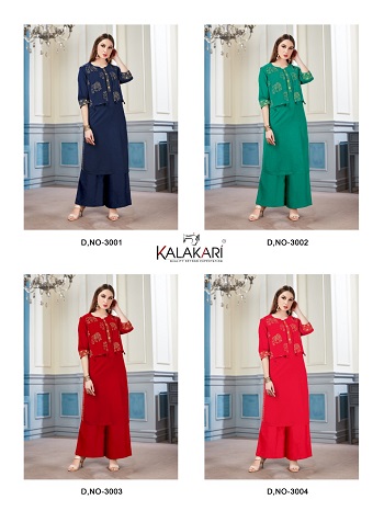 Kalakari Nx Presents Womens Kurti With Jacket Wholesale Catalogue. Kalakari Nx Chigi Wigi Ladies Kurtis With Jacket Pair Wholesale Catalogue. Chigi Wigi Vol 5 Ready Made Womens Clothings Wholesale Catalogue. Surat Kurtis Wholesale Market, Chigi Wigi Ladies Kurtis From Surat  Cloths Wholesale Market, Chigi Wigi Vol 5 Surat Textile Market Manufacturers Wholesale Catalogue