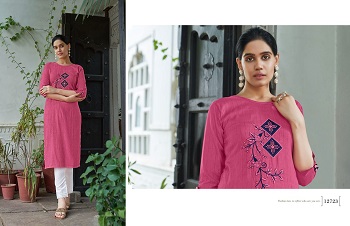 Kalaroop Broccoli vol 2 Italian Rayon Fabric Ladies Top Wholesale Catalog, Broccoli vol 2 is 7 Pieces Wholesale Kurtis of Italian Rayon With Fancy Hand Work