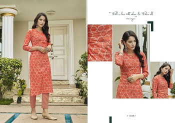 Kalaroop Launches New Cotton Print Kurtis Catalog Sonet, Six Designs Low Price Range Kurtis Catalogue Sonet By Kalaroop Brand