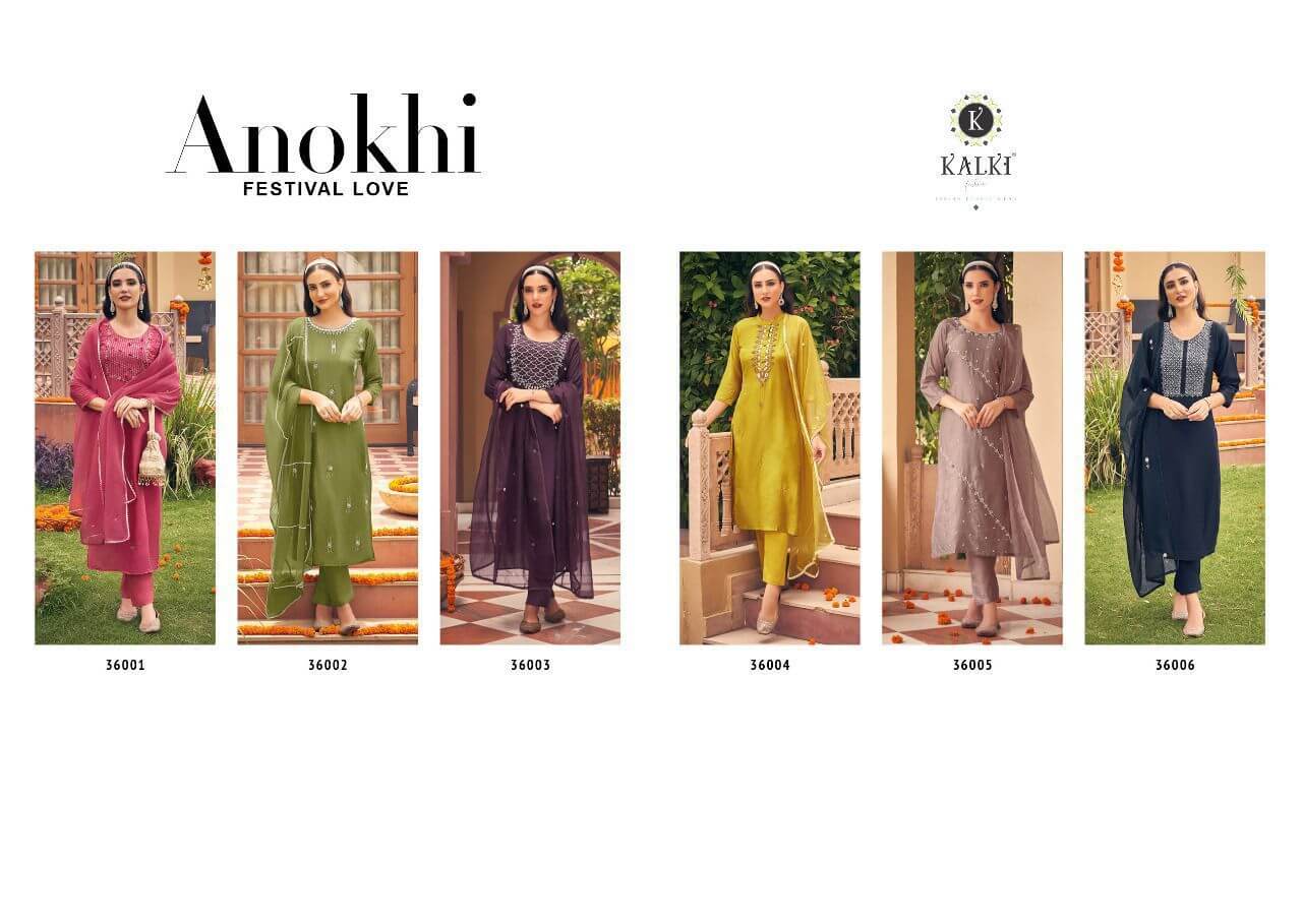 Kalki Fashion Anokhi Kurti Pant Dupatta Set Catalog, Buy Kalki Fashion Anokhi Kurti Pant Dupatta Set Full Catalog at Wholesale Price Online