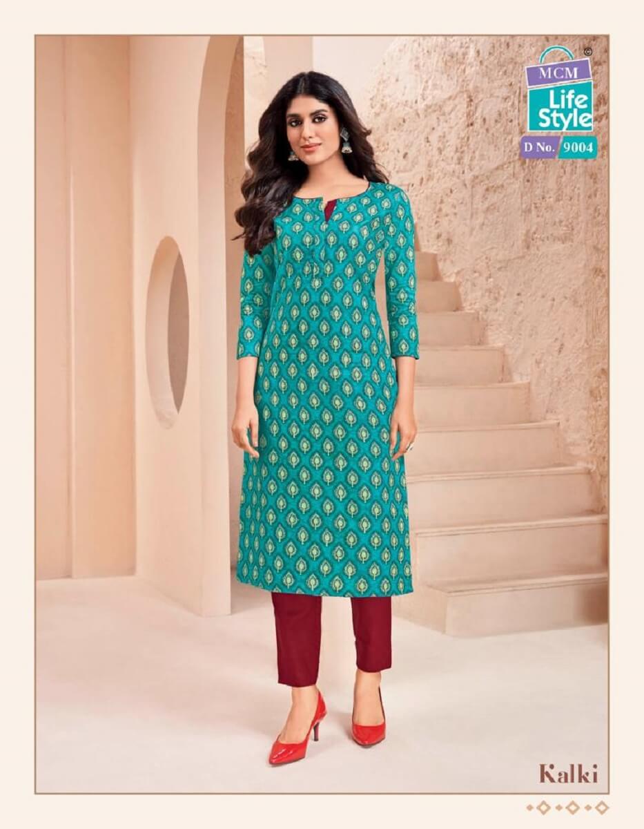 Cotton Printed Kurtis With Side Cut