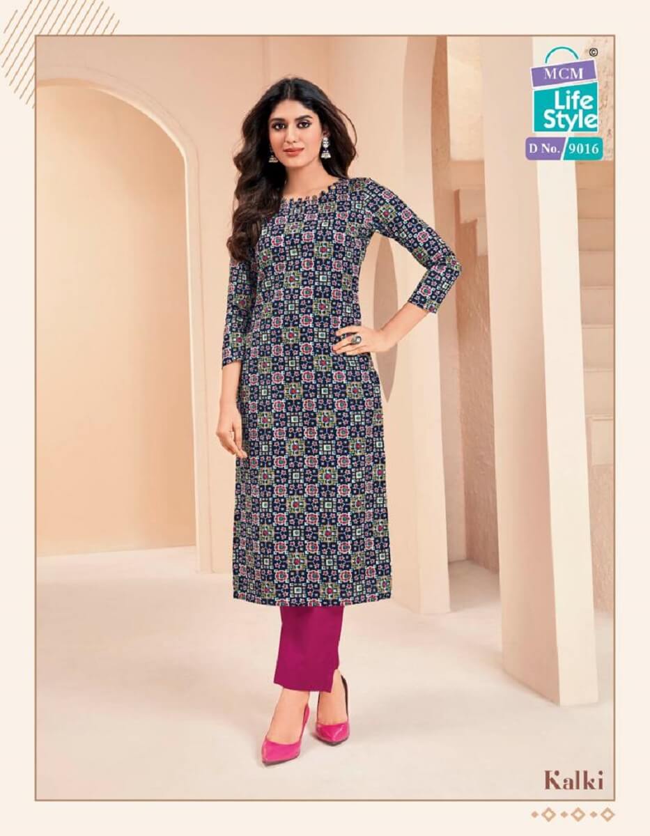 Cotton Printed Kurtis With Side Cut