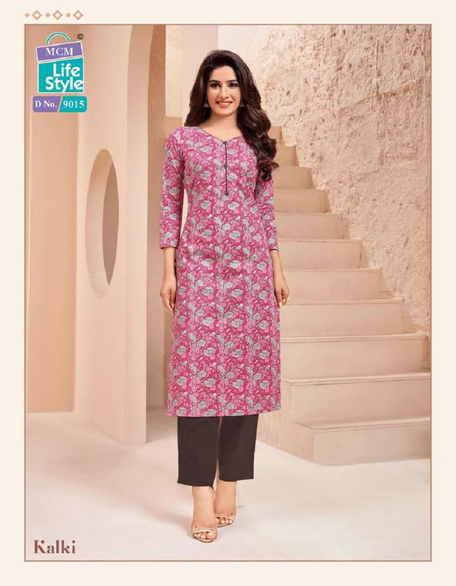 Cotton Printed Kurtis With Side Cut