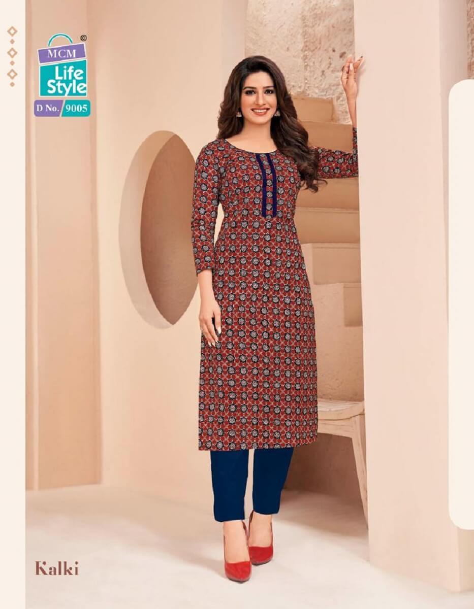 Cotton Printed Kurtis With Side Cut