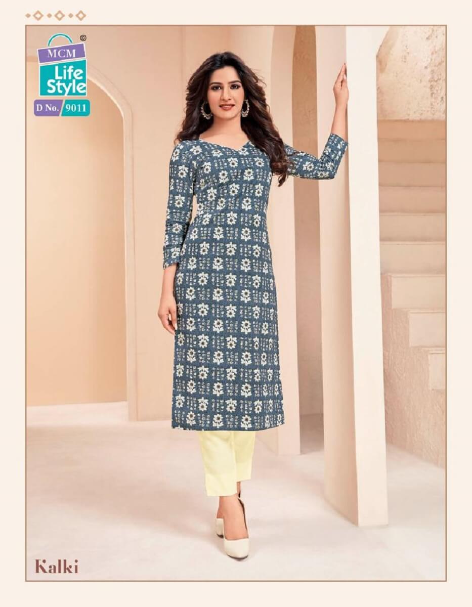 Cotton Printed Kurtis With Side Cut