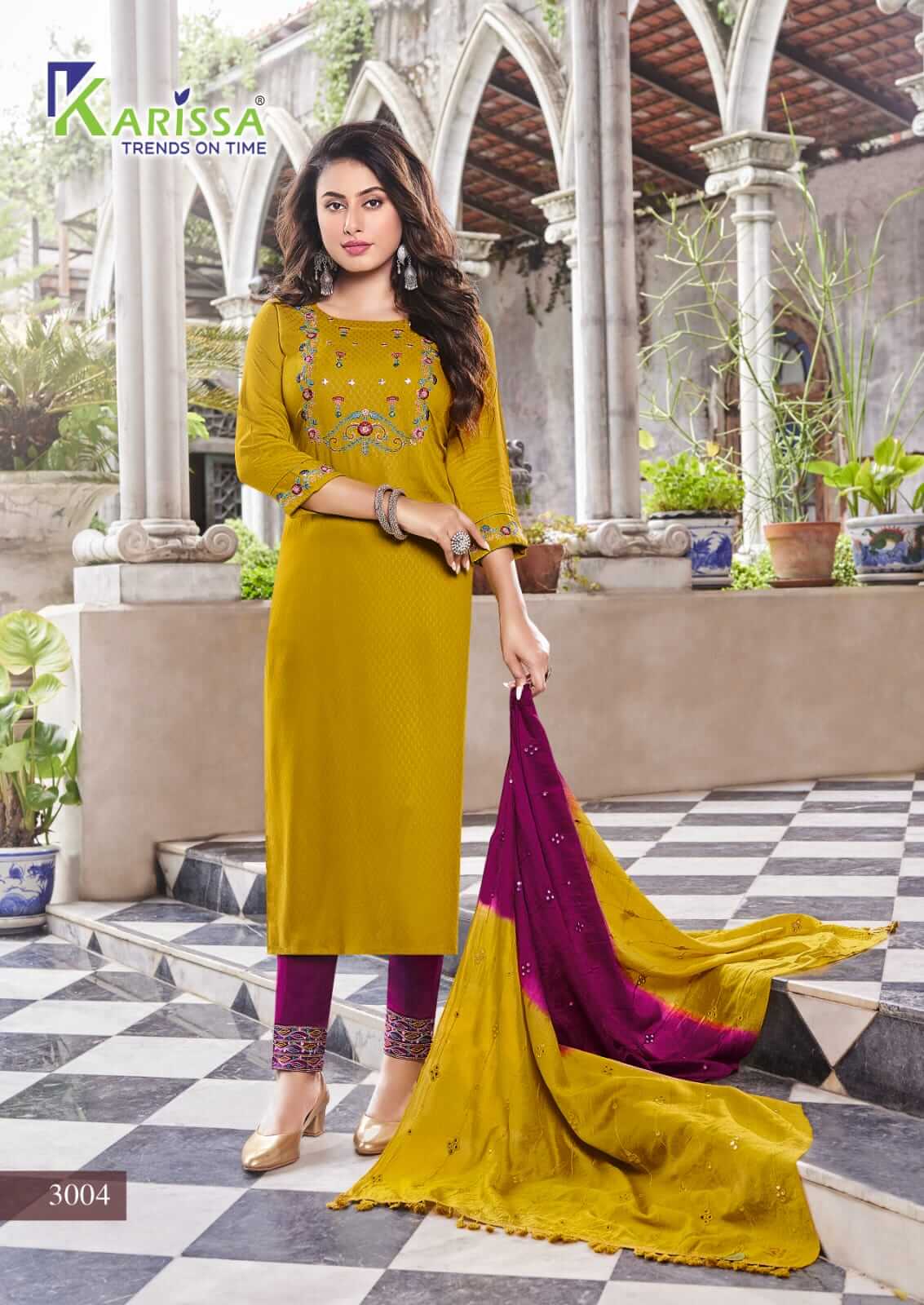 Karissa Bombay Beauty vol 3 Kurti Pant Dupatta Set Catalog, Buy Karissa Bombay Beauty vol 3 Full Catalog at Wholesale Rate Online