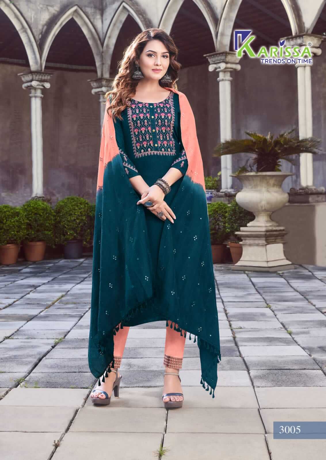 Karissa Bombay Beauty vol 3 Kurti Pant Dupatta Set Catalog, Buy Karissa Bombay Beauty vol 3 Full Catalog at Wholesale Rate Online