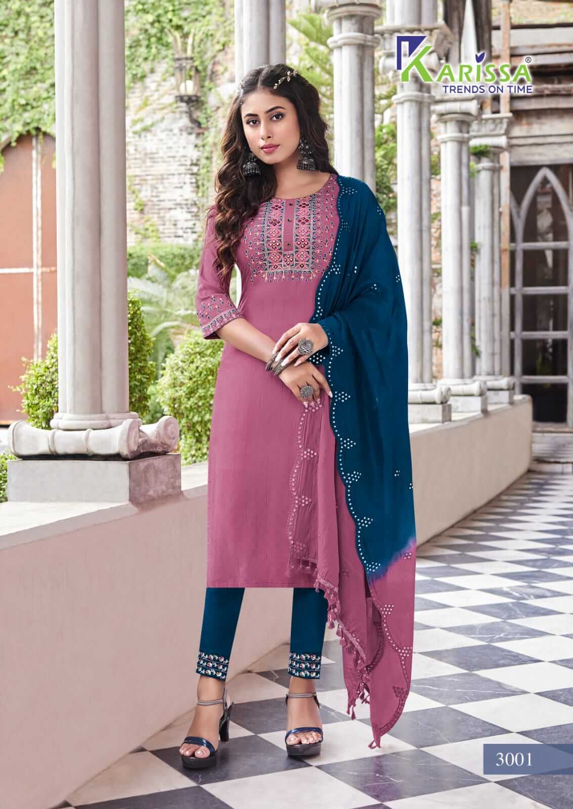 Karissa Bombay Beauty vol 3 Kurti Pant Dupatta Set Catalog, Buy Karissa Bombay Beauty vol 3 Full Catalog at Wholesale Rate Online