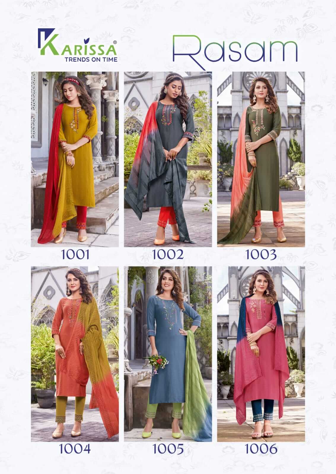 Karissa Rasam Top Pant with Dupatta set Catalog, Buy Karissa Rasam Top Pant with Dupatta set Full Catalog at Wholesale Rate