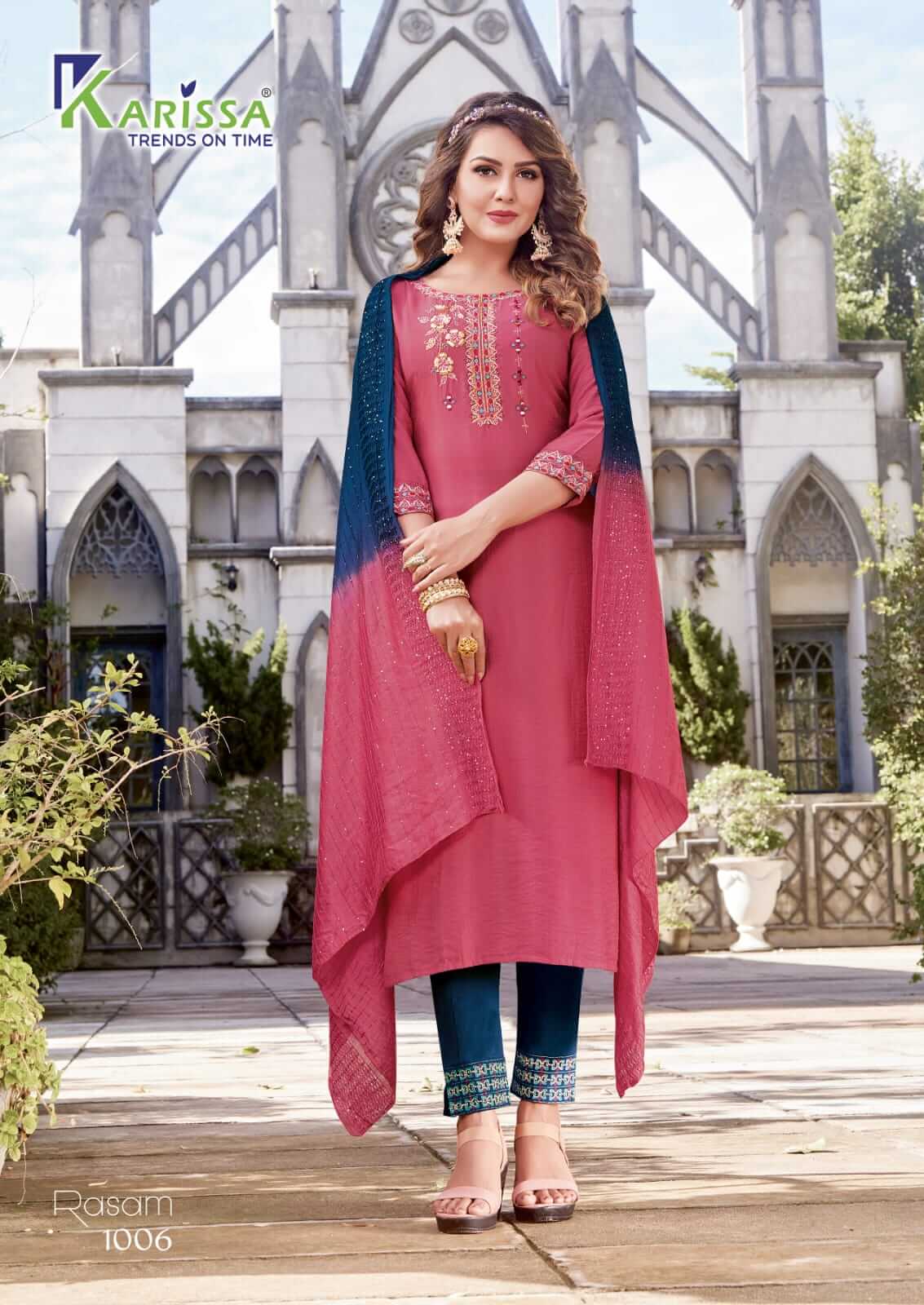 Karissa Rasam Top Pant with Dupatta set Catalog, Buy Karissa Rasam Top Pant with Dupatta set Full Catalog at Wholesale Rate