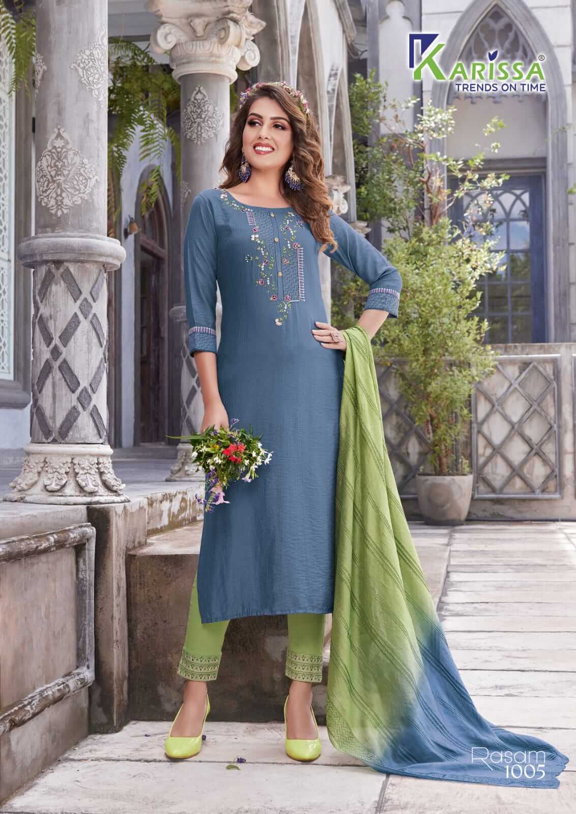 Karissa Rasam Top Pant with Dupatta set Catalog, Buy Karissa Rasam Top Pant with Dupatta set Full Catalog at Wholesale Rate