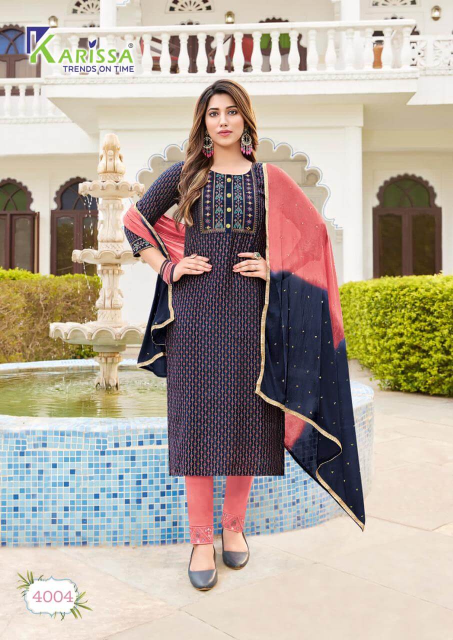 Karissa Siya vol 4 Readymade Dress Catalog in Wholesale Price, Purchase Karissa Siya volume 4 Readymade Women Dress Catalog at Wholesale and Manufacturer Rate online