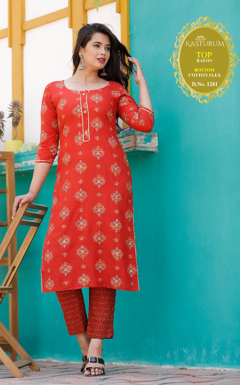 kasturam vol 12 kurti with pant wholesale collection