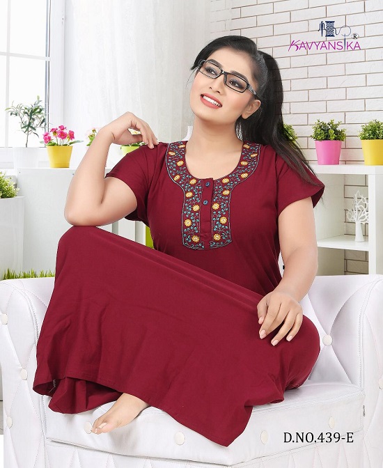 Kavyansika Nighty vol 439 wholesale catalogue. Shop Night Gown wholesale bunch Kavyansika vol 439 of SiX Pieces bunch.