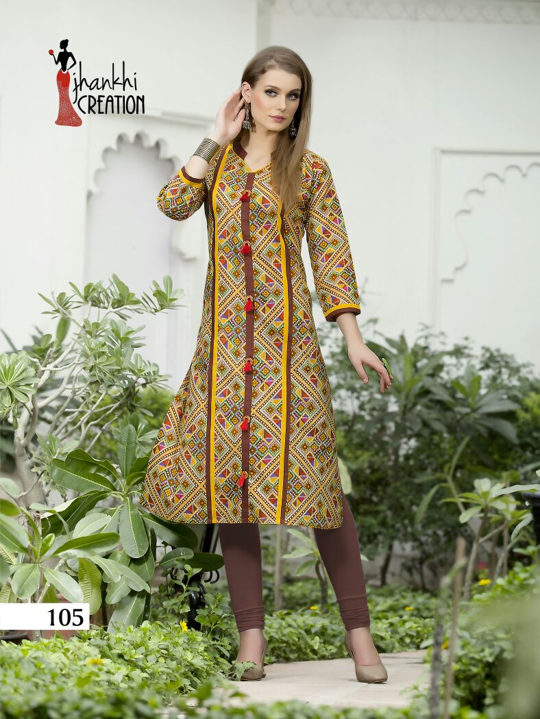 JANKHI CREATION KESAR CATALOG COTTON PRINTED KURTIS