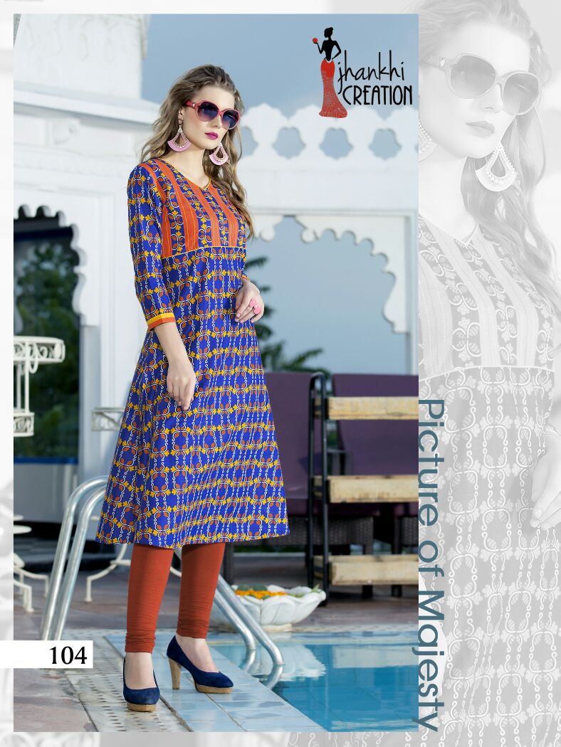 JANKHI CREATION KESAR CATALOG COTTON PRINTED KURTIS