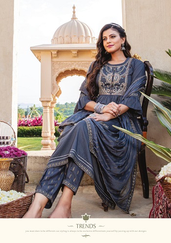 Kiana Ishq Top BBottom Dupatta Set Wholesale Catalog, Heavy Maslin with embroidery and gold silver print top with pents and patiyala set Catalog Ishq by Kiana