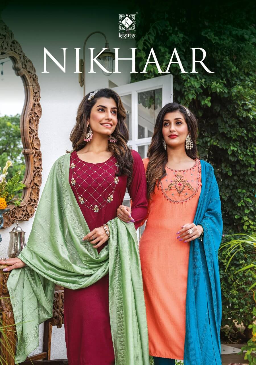 Kiana Nikhaar Top Bottom Dupatta Catalog in Wholesale