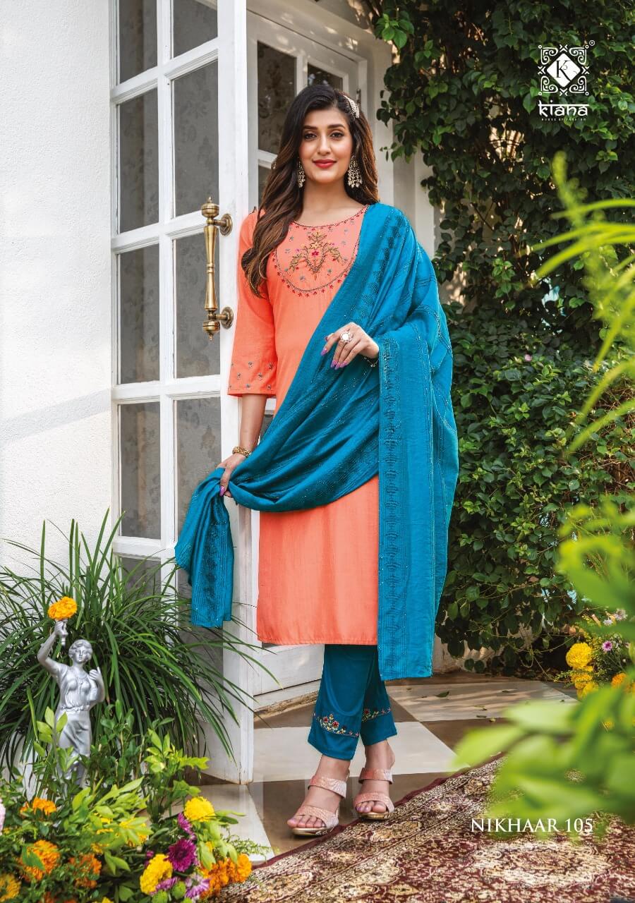 Kiana Nikhaar Top Bottom Dupatta Catalog in Wholesale, Buy Kiana Nikhaar Top Bottom Dupatta Full Catalog in Wholesale Price Online From Vadodara, Gujarat