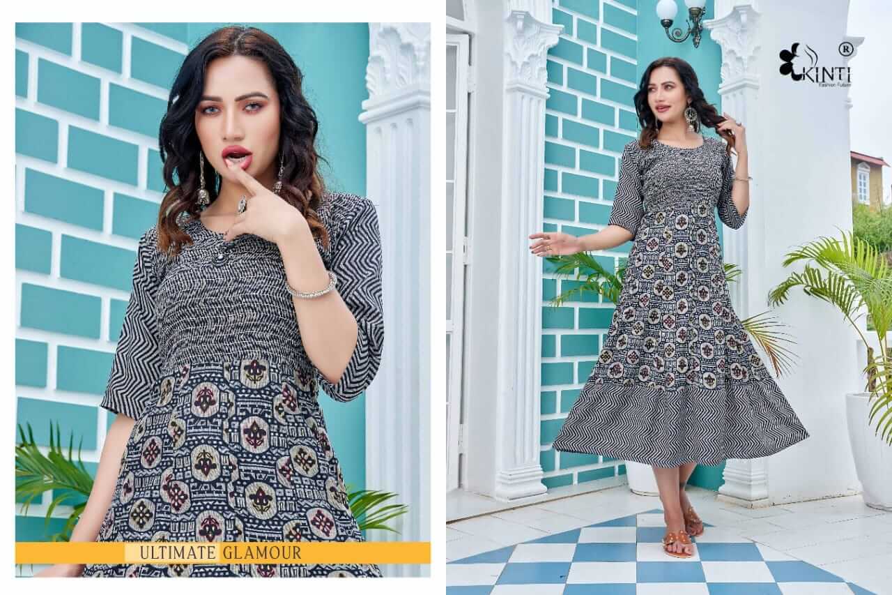 Kinti Blue Flaired Kurtis Catalog in Wholesale, Buy Kinti Blue Flaired Kurtis Full Catalog in Wholesale Price Online From Vadodara, Surat, Gujarat