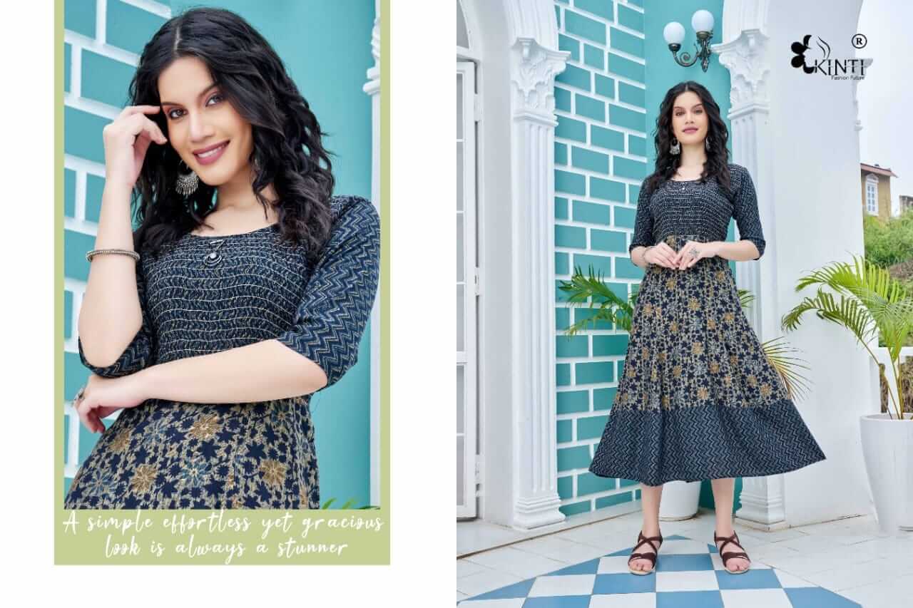 Kinti Blue Flaired Kurtis Catalog in Wholesale, Buy Kinti Blue Flaired Kurtis Full Catalog in Wholesale Price Online From Vadodara, Surat, Gujarat