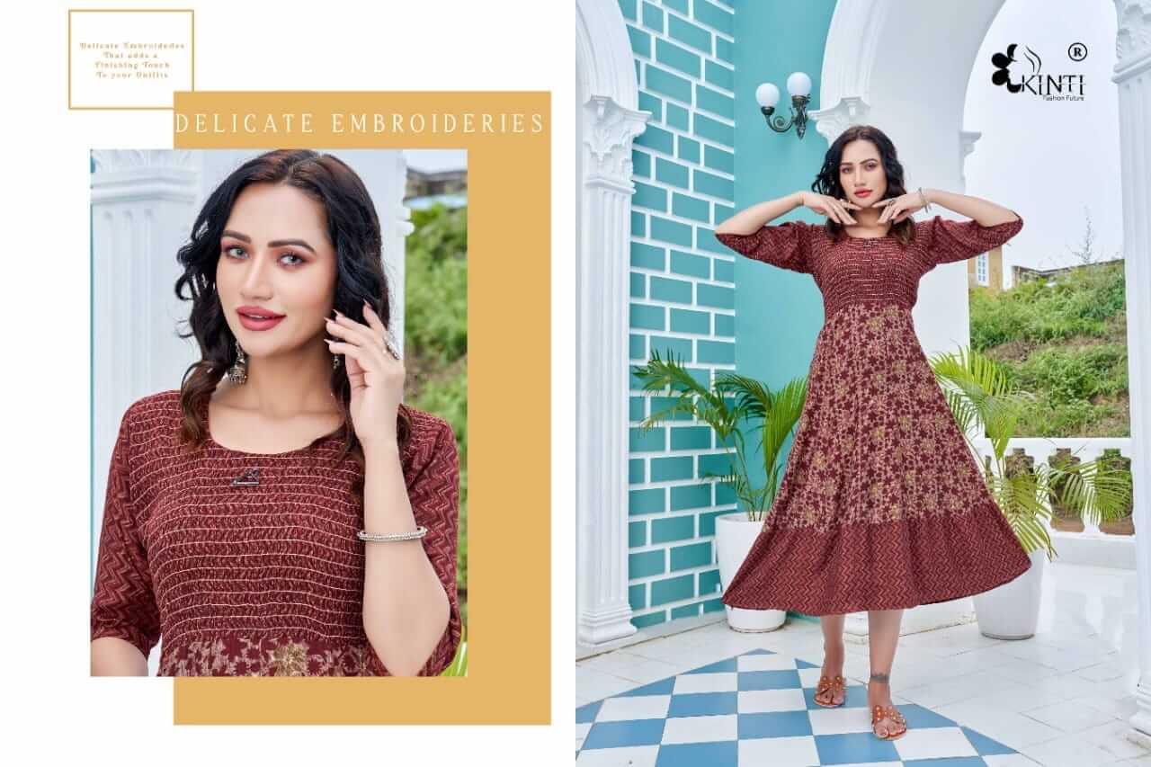 Kinti Blue Flaired Kurtis Catalog in Wholesale, Buy Kinti Blue Flaired Kurtis Full Catalog in Wholesale Price Online From Vadodara, Surat, Gujarat