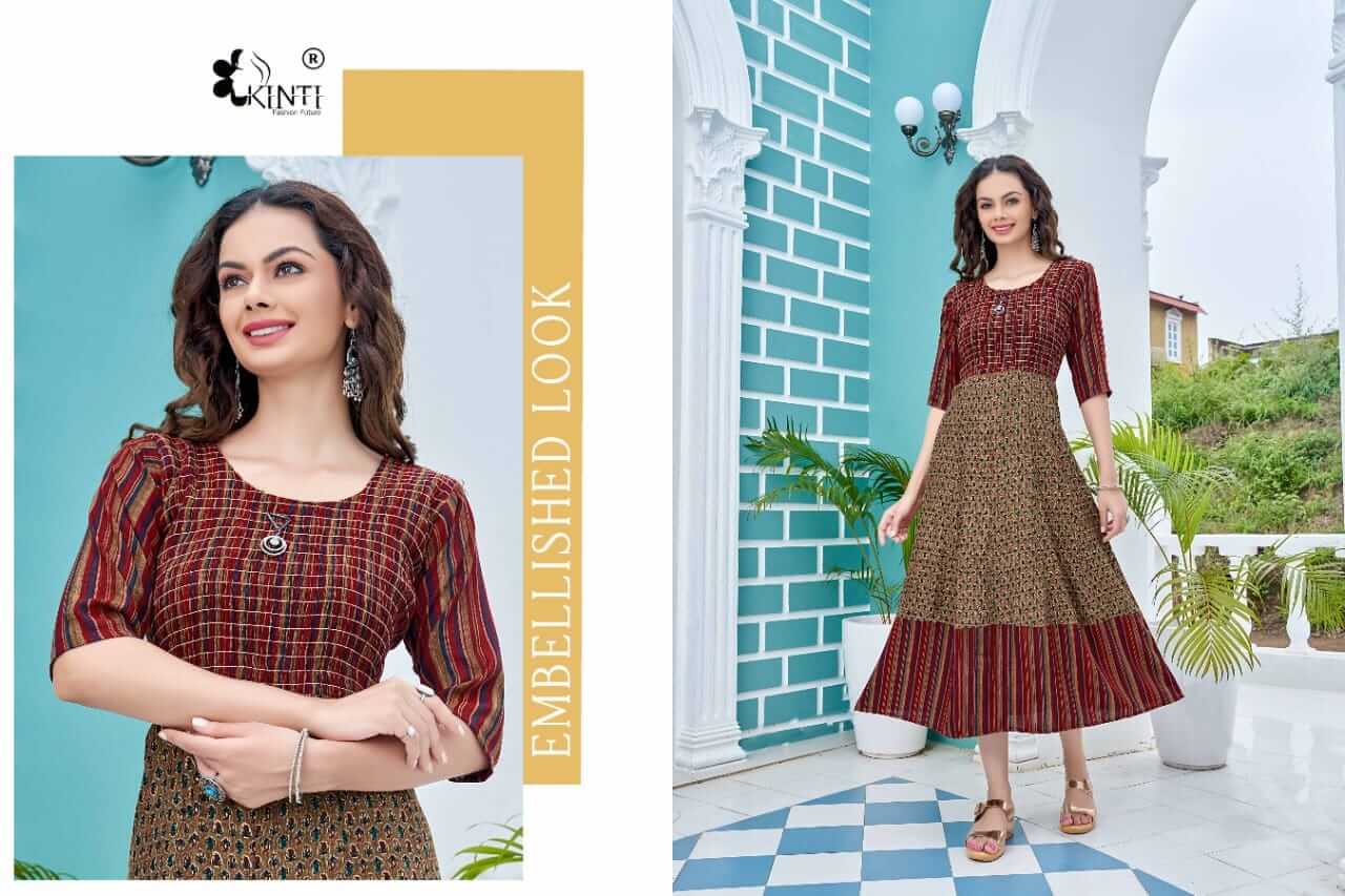 Kinti Blue Flaired Kurtis Catalog in Wholesale, Buy Kinti Blue Flaired Kurtis Full Catalog in Wholesale Price Online From Vadodara, Surat, Gujarat