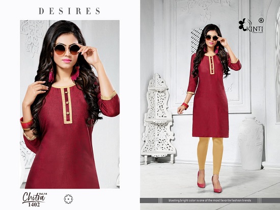 Kinti Kurtis Manufacturer Launches Chitra Vol 14 Low Range Kurtis Wholesale Catalogue Online. Kinti Chitra Two Tone Handloom Cotton Stitching Pattern And Fabric Short Kurtis Wholesale Bunch. Purchse Chitra Vol 14 Low Rate Kurtis In Wholesale Online For Reselling. Order Kinti Chitra Vol 14 Handloom Cotton With Two Tone Fabric Ready Made Ladies Kurtis Catalogue At Best Wholesale Rate Online