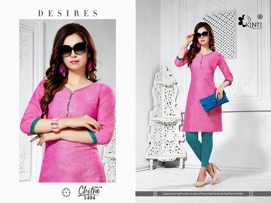 Kinti Kurtis Manufacturer Launches Chitra Vol 14 Low Range Kurtis Wholesale Catalogue Online. Kinti Chitra Two Tone Handloom Cotton Stitching Pattern And Fabric Short Kurtis Wholesale Bunch. Purchse Chitra Vol 14 Low Rate Kurtis In Wholesale Online For Reselling. Order Kinti Chitra Vol 14 Handloom Cotton With Two Tone Fabric Ready Made Ladies Kurtis Catalogue At Best Wholesale Rate Online