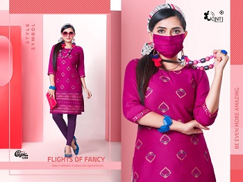 Kinti Classic Volume 12 Kurtis Wholesale Catalogue, Purchase Rayon Two Tone Fabric twelve Designs Catalog for Reselling Business at bulk price