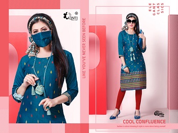 Kinti Classic Volume 12 Kurtis Wholesale Catalogue, Purchase Rayon Two Tone Fabric twelve Designs Catalog for Reselling Business at bulk price