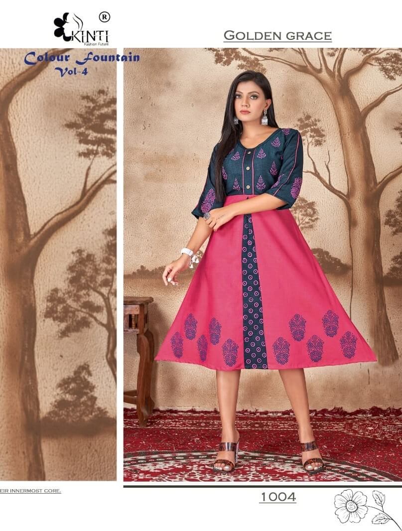 Kinti Colour Fountain vol 4 Low Price Range Kurtis in Wholesale Price, Buy Kinti Colour Fountain vol 4 Low Price Range Kurtis Full Catalog in Wholesale Price Online From Aarvee Creation