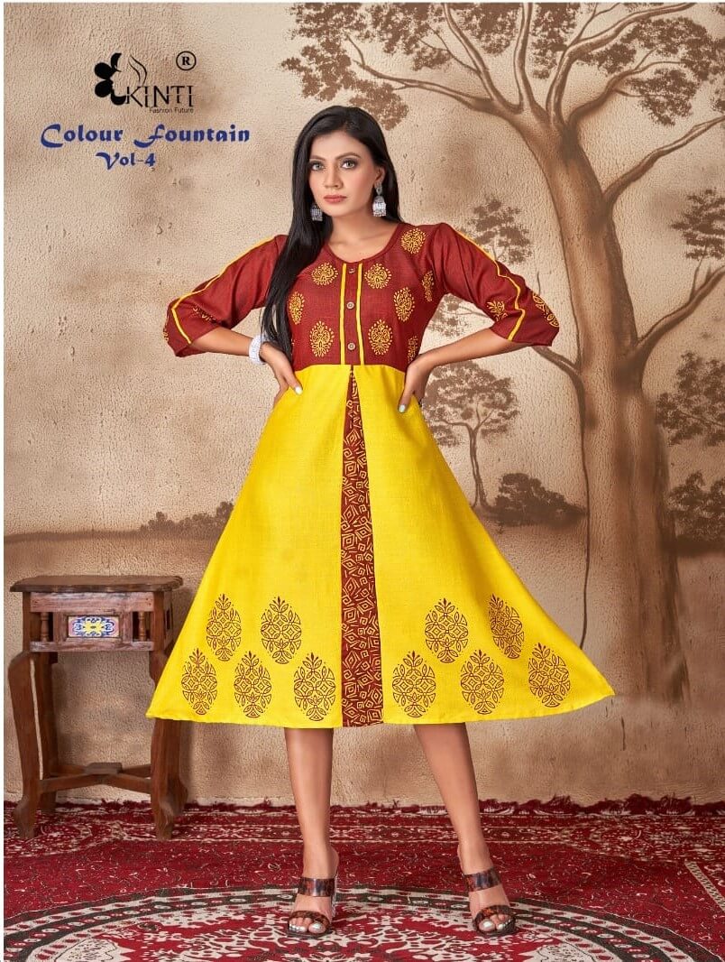 Kinti Colour Fountain vol 4 Low Price Range Kurtis in Wholesale Price, Buy Kinti Colour Fountain vol 4 Low Price Range Kurtis Full Catalog in Wholesale Price Online From Aarvee Creation