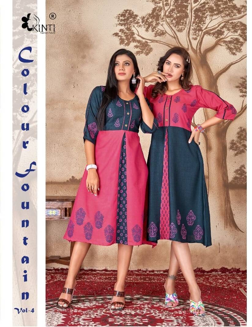 Kinti Colour Fountain vol 4 Low Price Range Kurtis in Wholesale Price, Buy Kinti Colour Fountain vol 4 Low Price Range Kurtis Full Catalog in Wholesale Price Online From Aarvee Creation