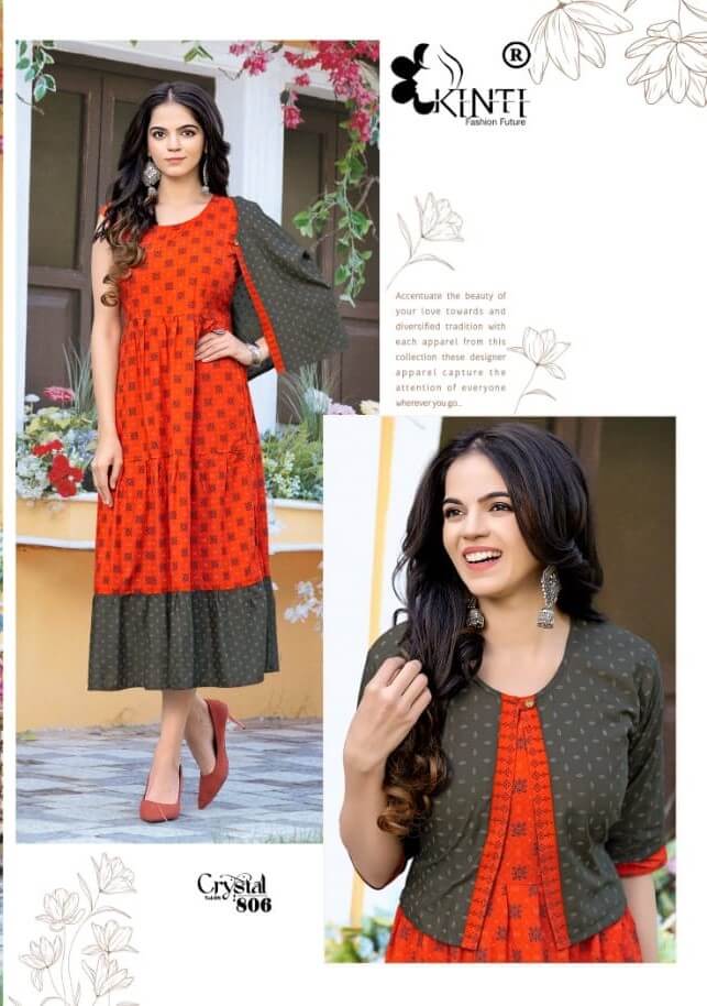 Kinti Crystal vol 8 Kurti with Koti Catalog at Wholesale, Buy Kinti Crystal vol 8 Kurti with Koti Full Catalog at Wholesale Rate Online From Vadodara, Gujarat